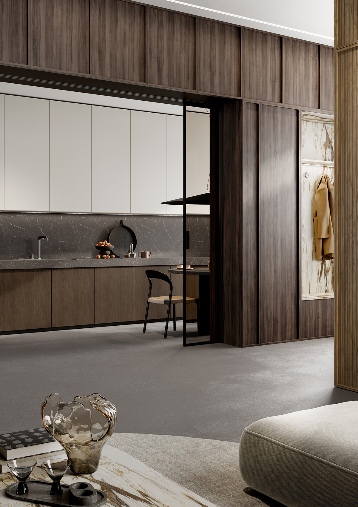 SV_LIVING_LATO_A_FLUOWOOD SCURO + INT BROWN SCURO + MARMO PATAG +UNIQUE VANIGLIA_ALTA_V1